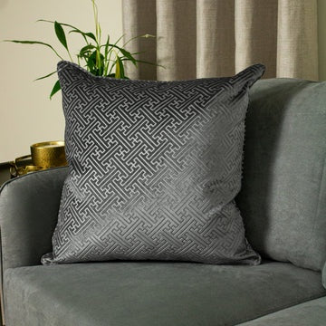 Large Graphite Florence Feather Filled Cushion - Home Store Living