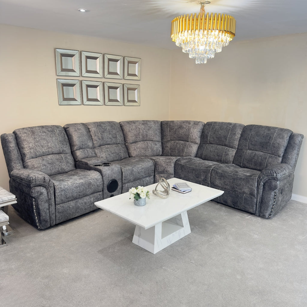 Galaxy Power Recliner Full Corner Sofa Home Store Living