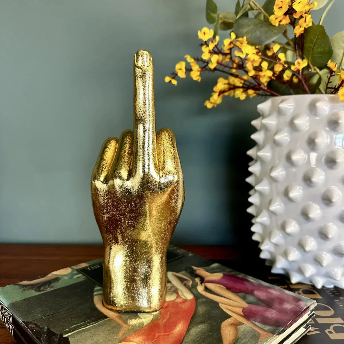 Gold Middle Finger Ornament Mcgowan and rutherford