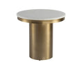 Camden Beige Marble & Gold Side Table Kevin Simba
