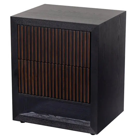 Grove 2 Drawer Chocolate Side Table RV Astley