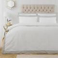 Harvard Double 200TC Oxford Border Duvet Cover Set riva home