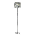 Quartz Polished Chrome & Clear Crystal 3 Light Floor Lamp Bravo Lighting