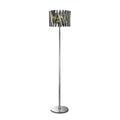 Quartz Polished Chrome & Smoked Crystal 3 Light Floor Lamp Bravo Lighting