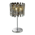 Quartz Chrome & Smoke 3 Light Table Lamp Bravo Lighting