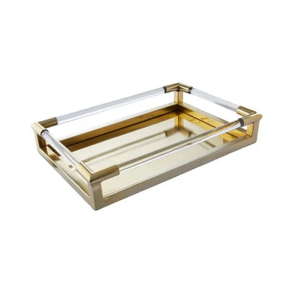 Lucia Gold Finish Tray Home Store Living