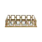 Rhoda Rectangular Gold Mirror Tray premier housewares