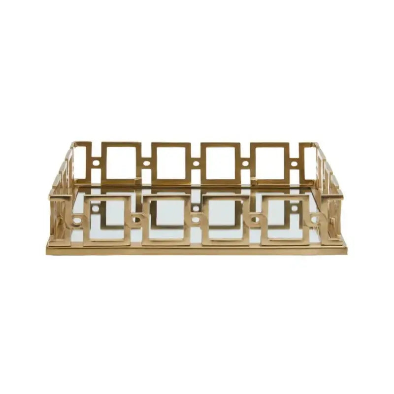 Rhoda Rectangular Gold Mirror Tray premier housewares