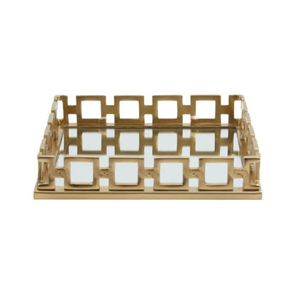 Rhoda Square Gold Mirrored Tray Home Store Living