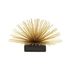 Mirano Gold Finish Starburst Cube with Black Marble Base Home Store Living