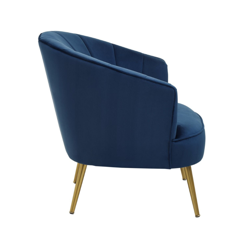 Yarnham Midnight Blue Velvet Chair Home Store Living