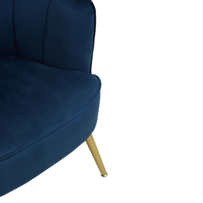 Yarnham Midnight Blue Velvet Chair Home Store Living