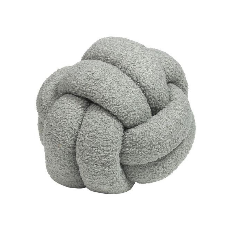 Bella Boucle Grey Knot Cushion Home Store Living