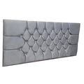 Diamante Button Plush Grey Velvet Headboard Home Store Living