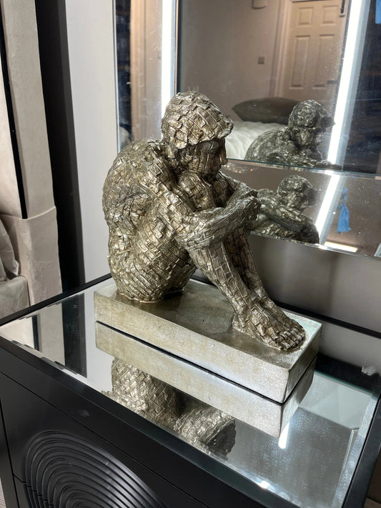 Sitting Man Sculpture - Home Store Living