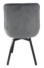 (Set of 2) Roco 360 Swivel Dining Chair w/ Cast Iron Black Legs AWS
