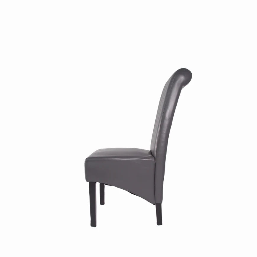 Lucy Lion Knocker Dining Chair with Black Wooden Legs (Set of 2)