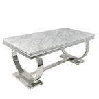 Chelsea Marble Dining Table with Chrome Legs AWS