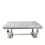 Chelsea Marble Dining Table with Chrome Legs AWS