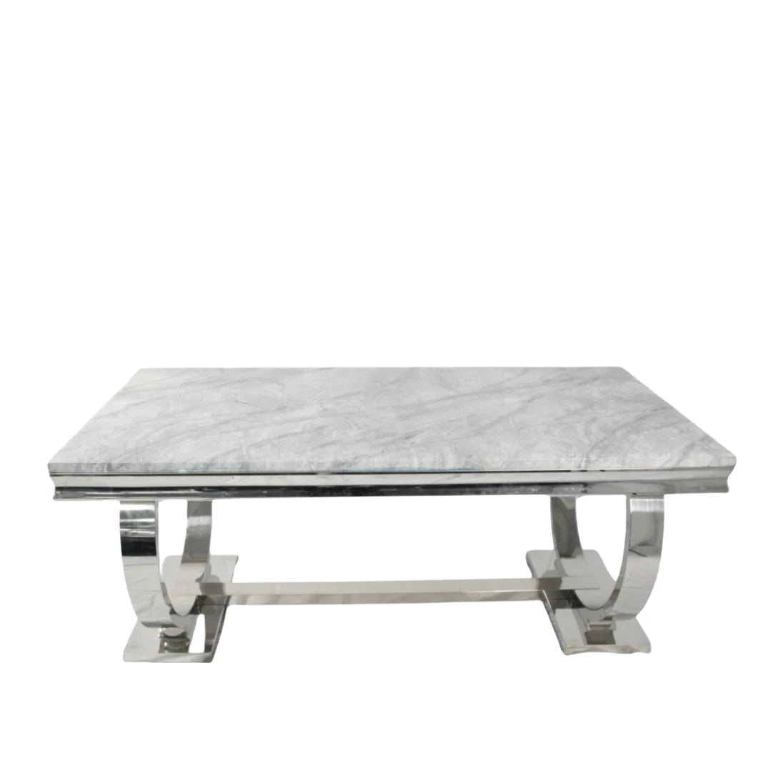 Chelsea Marble Dining Table with Chrome Legs AWS