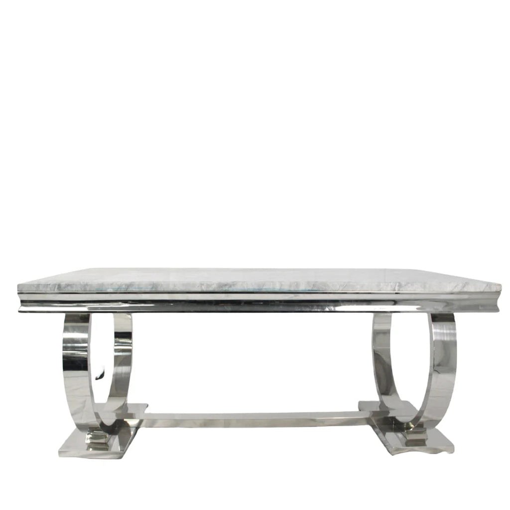 Chelsea Marble Dining Table with Chrome Legs AWS