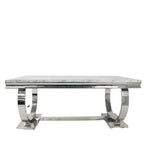 Chelsea Marble Dining Table with Chrome Legs AWS