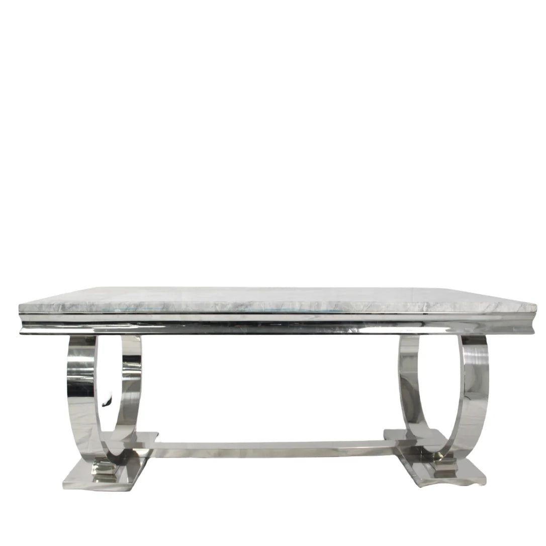 Chelsea Marble Dining Table with Chrome Legs AWS
