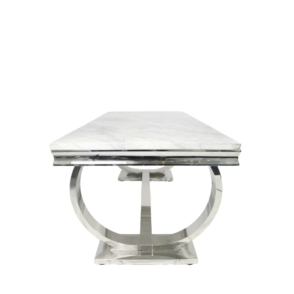 Chelsea Marble Dining Table with Chrome Legs AWS