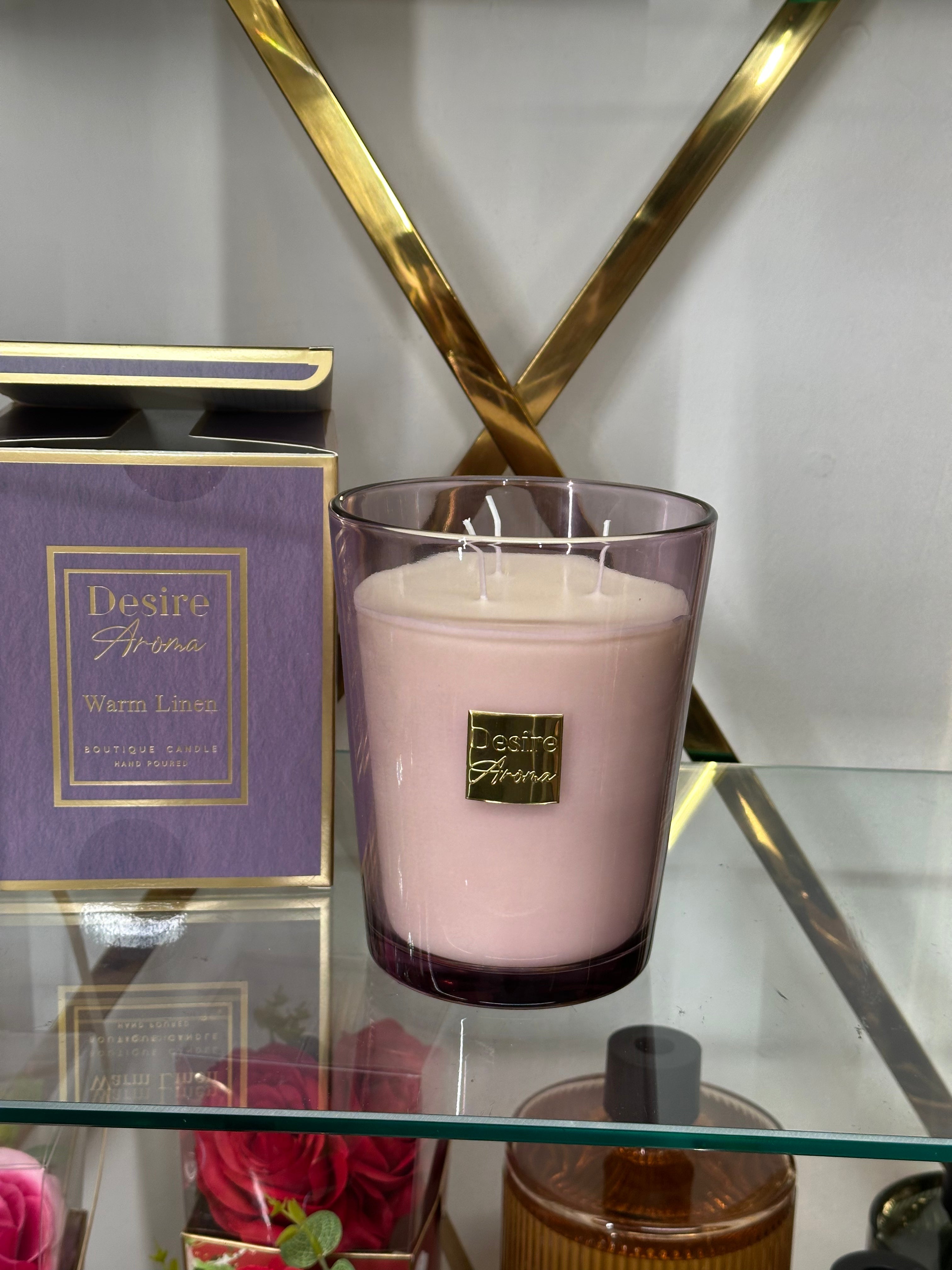 900g Warm Linen Scented Candle Lesser & Pavey Ltd