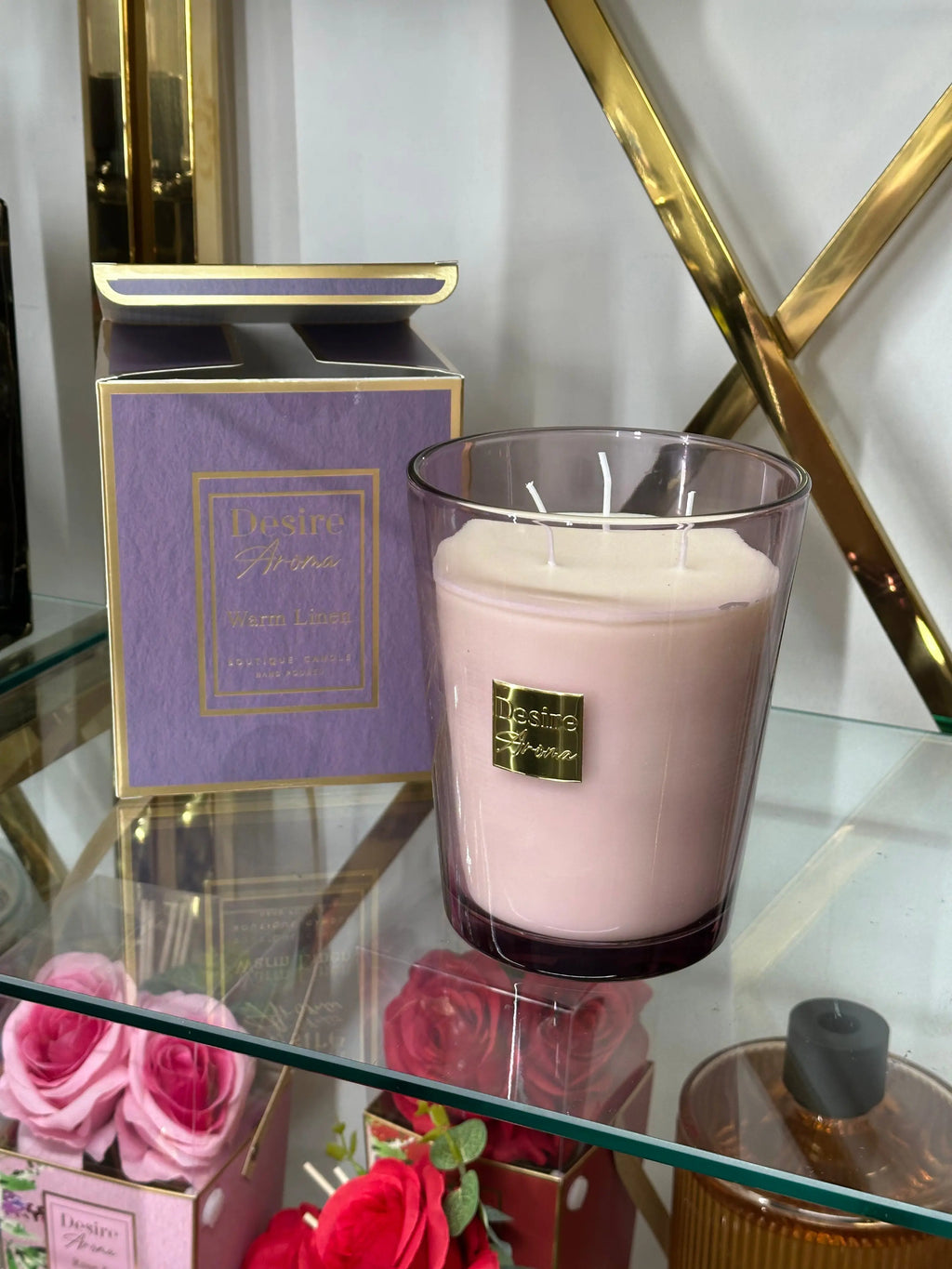 900g Warm Linen Scented Candle Lesser & Pavey Ltd