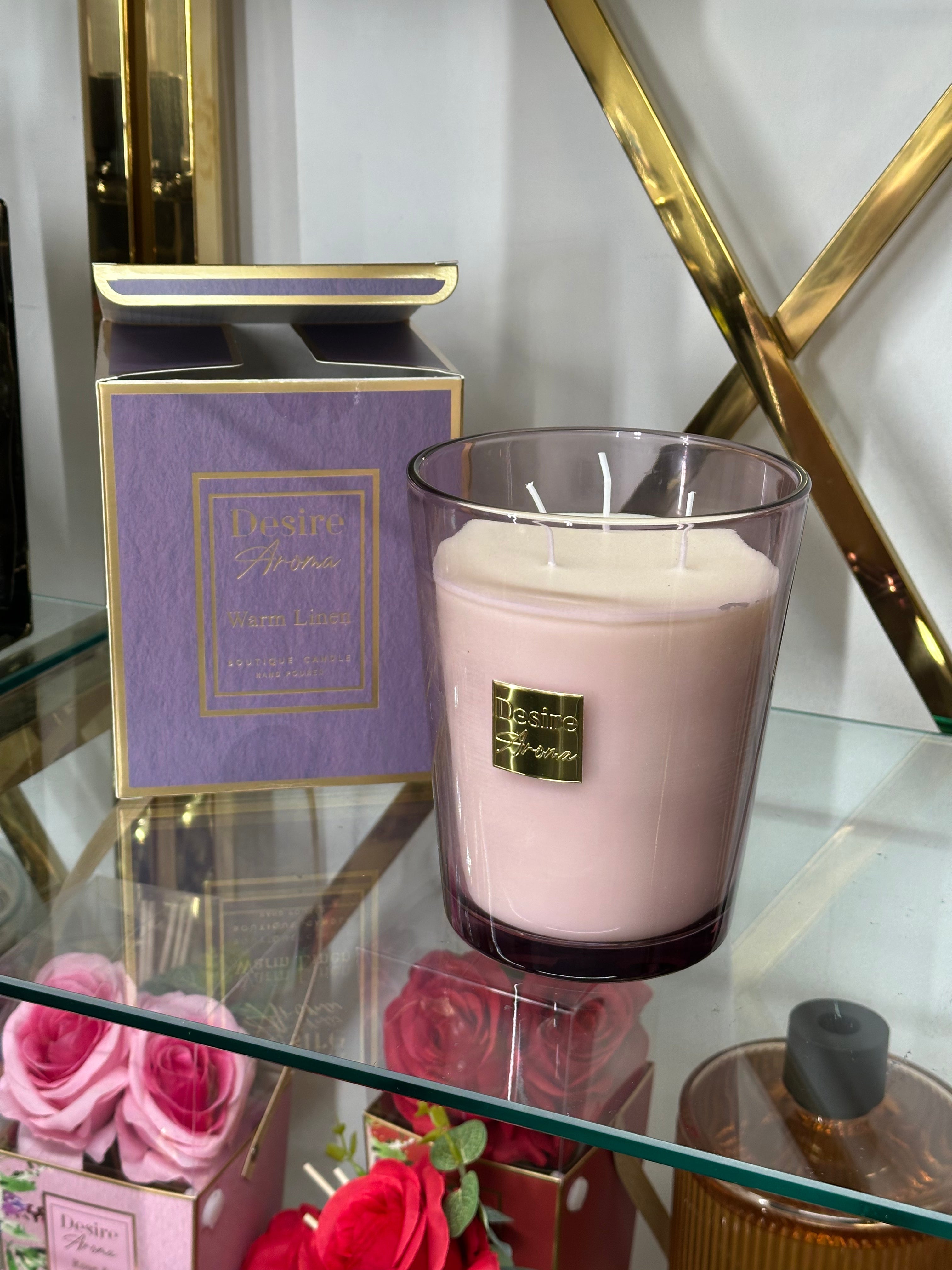 900g Warm Linen Scented Candle Lesser & Pavey Ltd