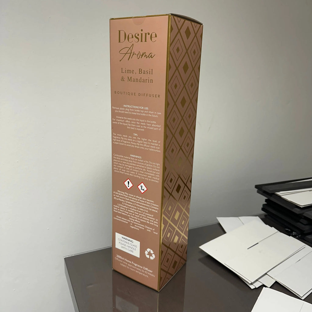 Desire Aroma Lime, Basil & Mandarin 2000ml Reed Diffuser Lesser & Pavey Ltd