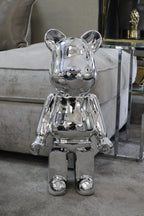 Chrome Standing Bear 68cm Ivan