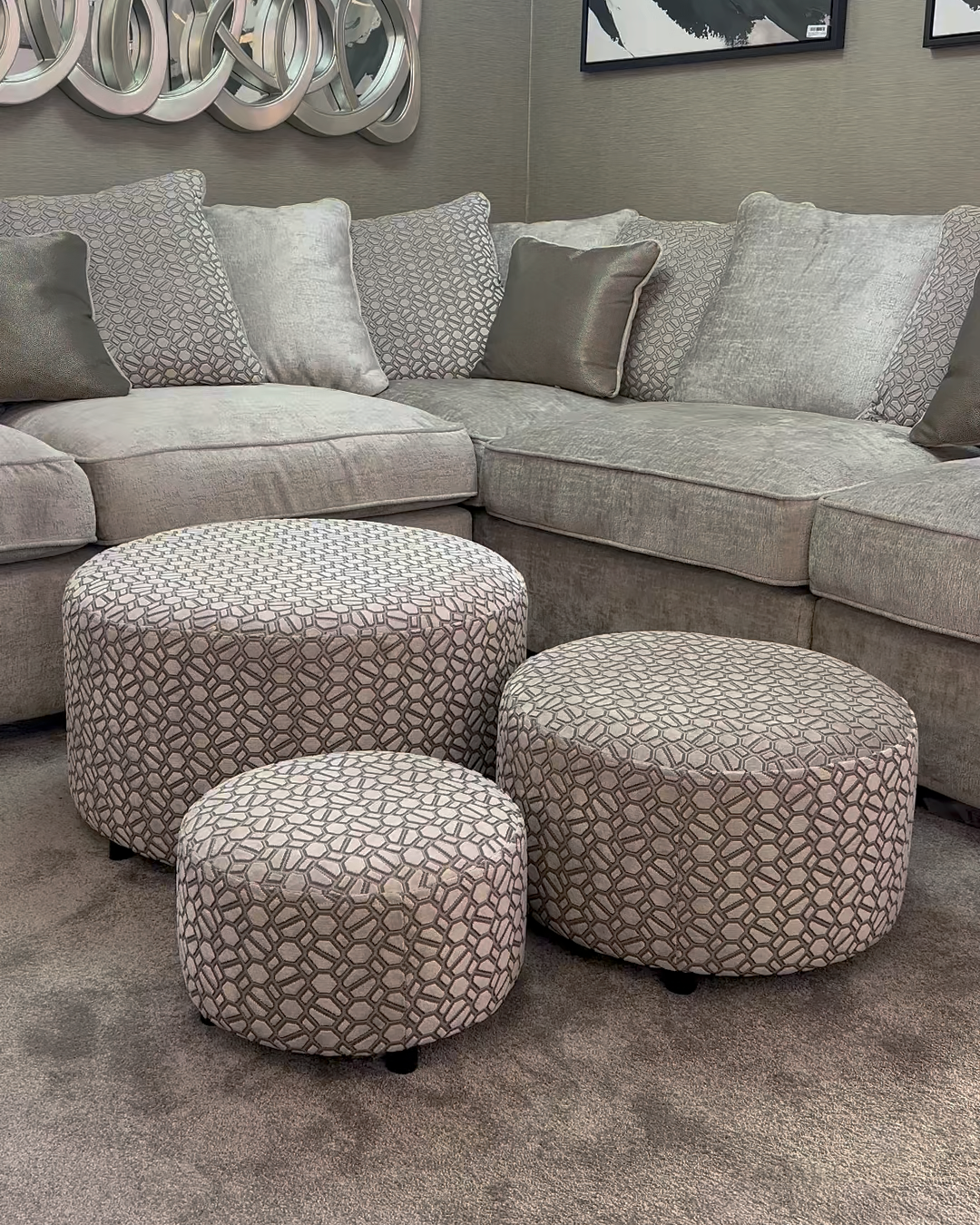 Dollie Nest of 3 Footstools Home Store Living