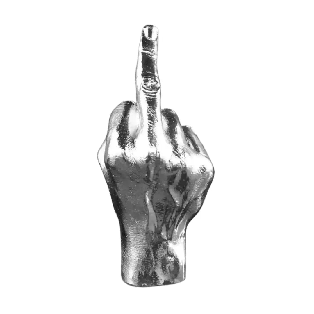 Silver Middle Finger Hand Sculpture Not specified