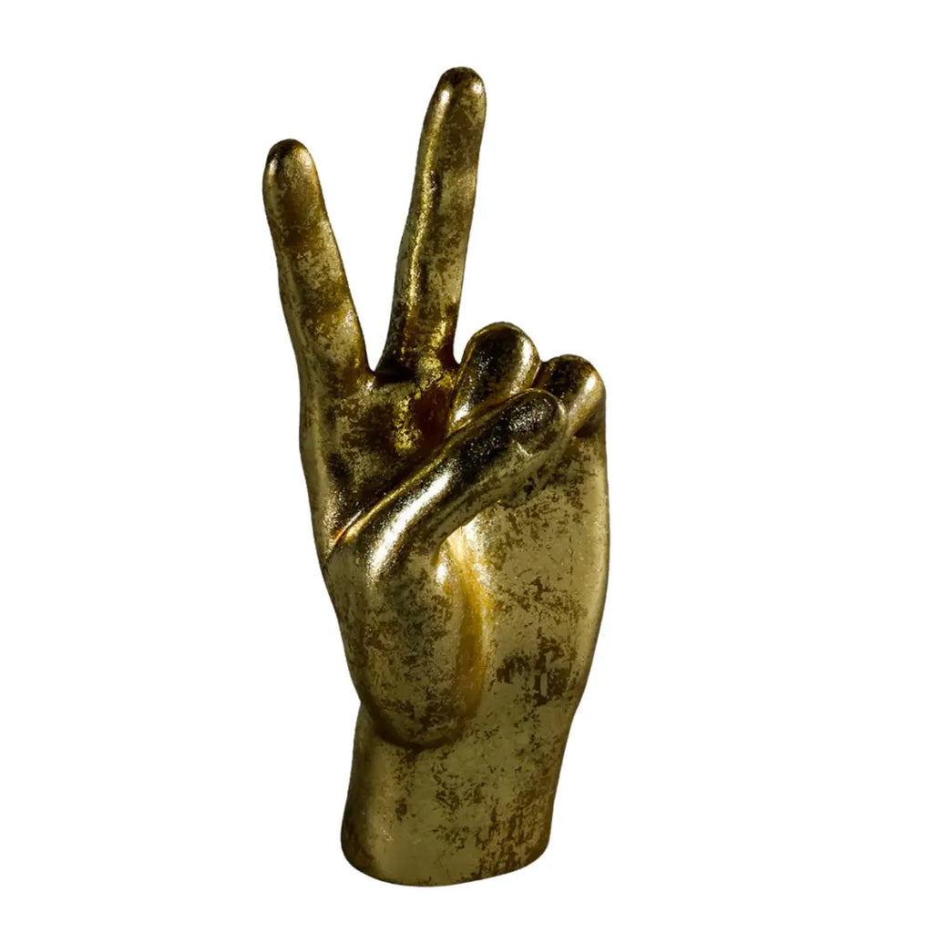 Gold Peace Hand Figure Mcgowan and rutherford