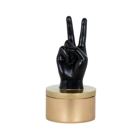 Peace Hand Sculpture Storage box Home Store Living