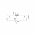 Sofia 3 Light Linear Bar Spotlight GU10, Black / Painted Gold Home Store Living