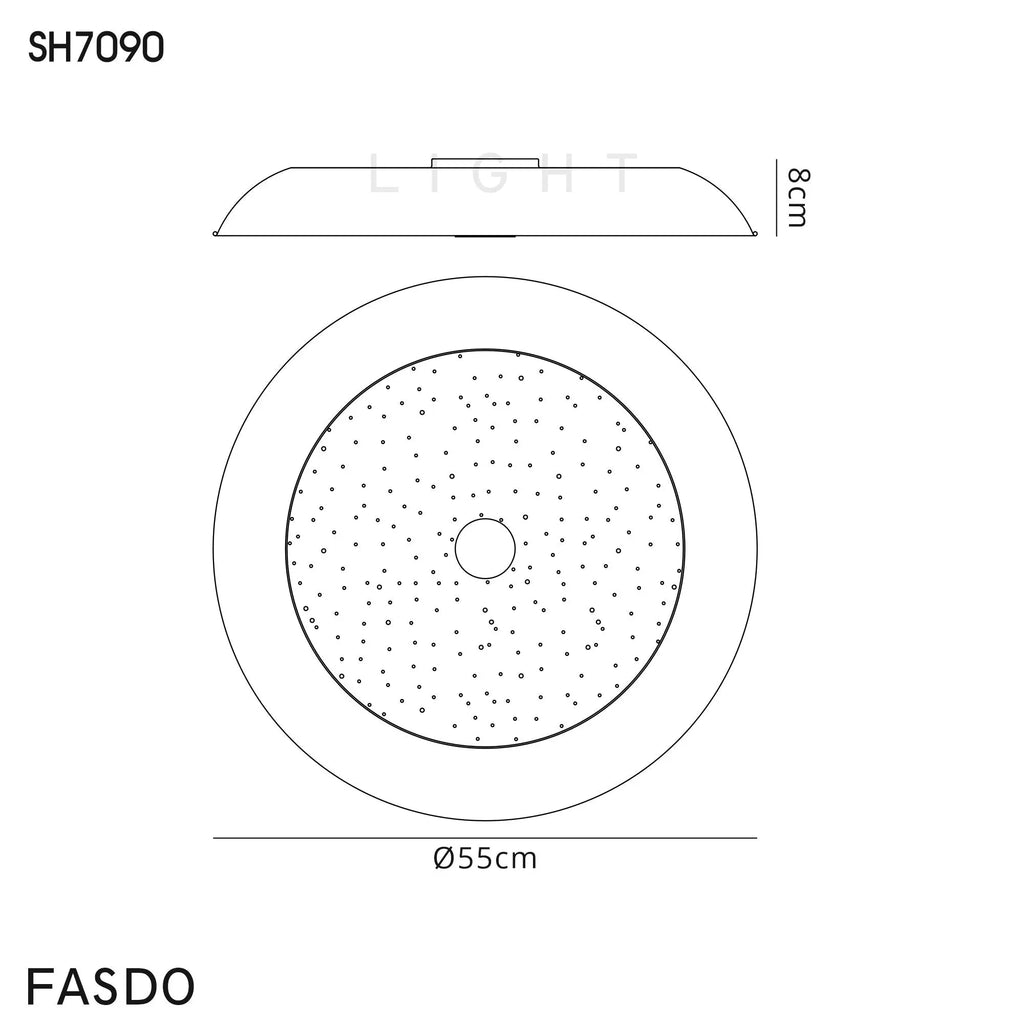 Fenix Ceiling, 1 x 36W LED RGB, Tuneable White 3000K-6000K, 1800lm, 10W Speaker, Bluetooth/Remote Control/App Control, 3yrs Warranty Home Store Living