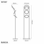 Elisa Floor Lamp, 3 Ring, 25W LED, 3200K, 1375lm, Satin Black / Gold, 3yrs Warranty Home Store Living