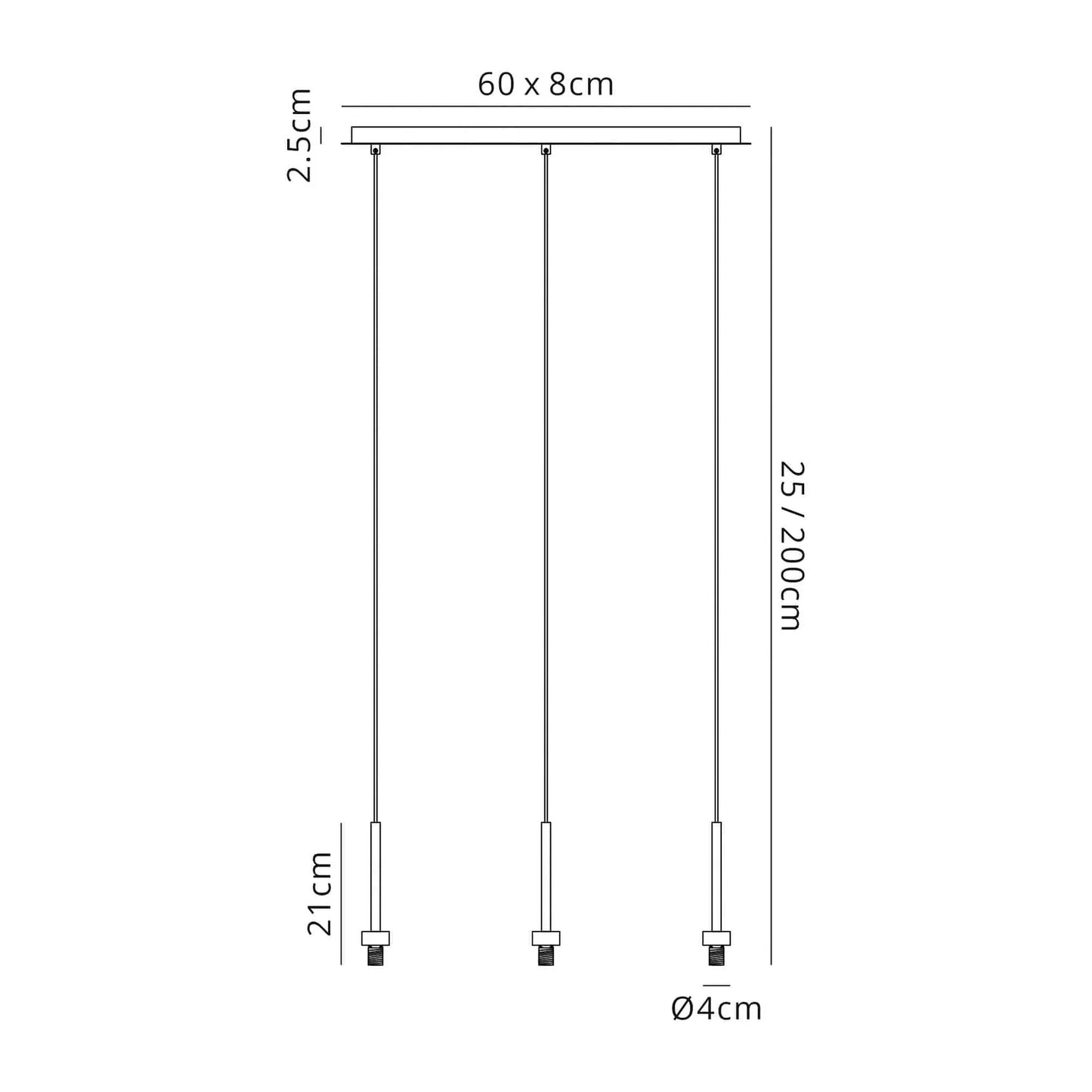 Brantley 3 Light 2m Linear Pendant Home Store Living