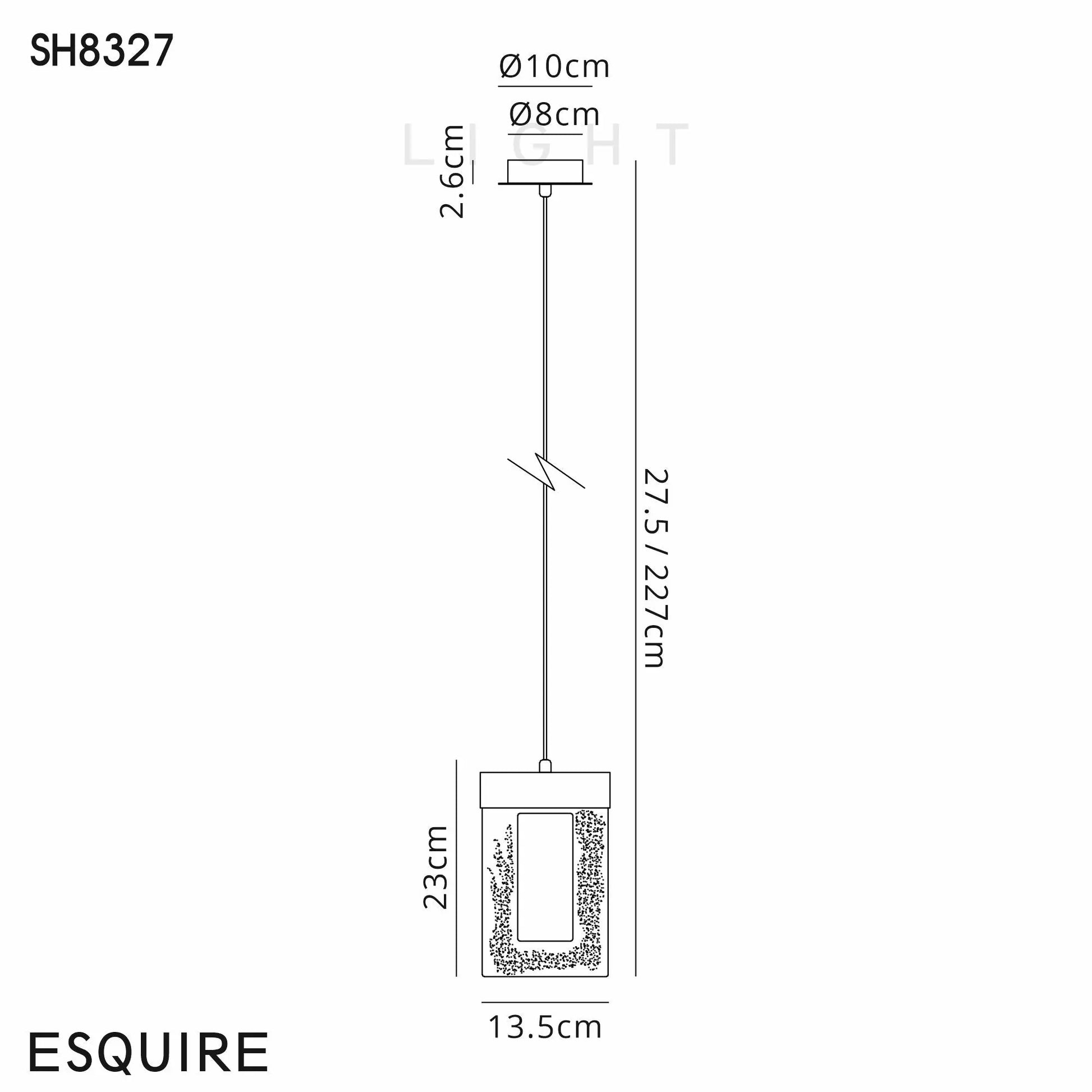 Everly Pendant 2m, 1 x 4.5W LED, 3000K, 148lm, Polished Chrome, 3yrs Warranty Home Store Living