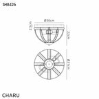 Claire Round Polished Nickel Flush Light Home Store Living