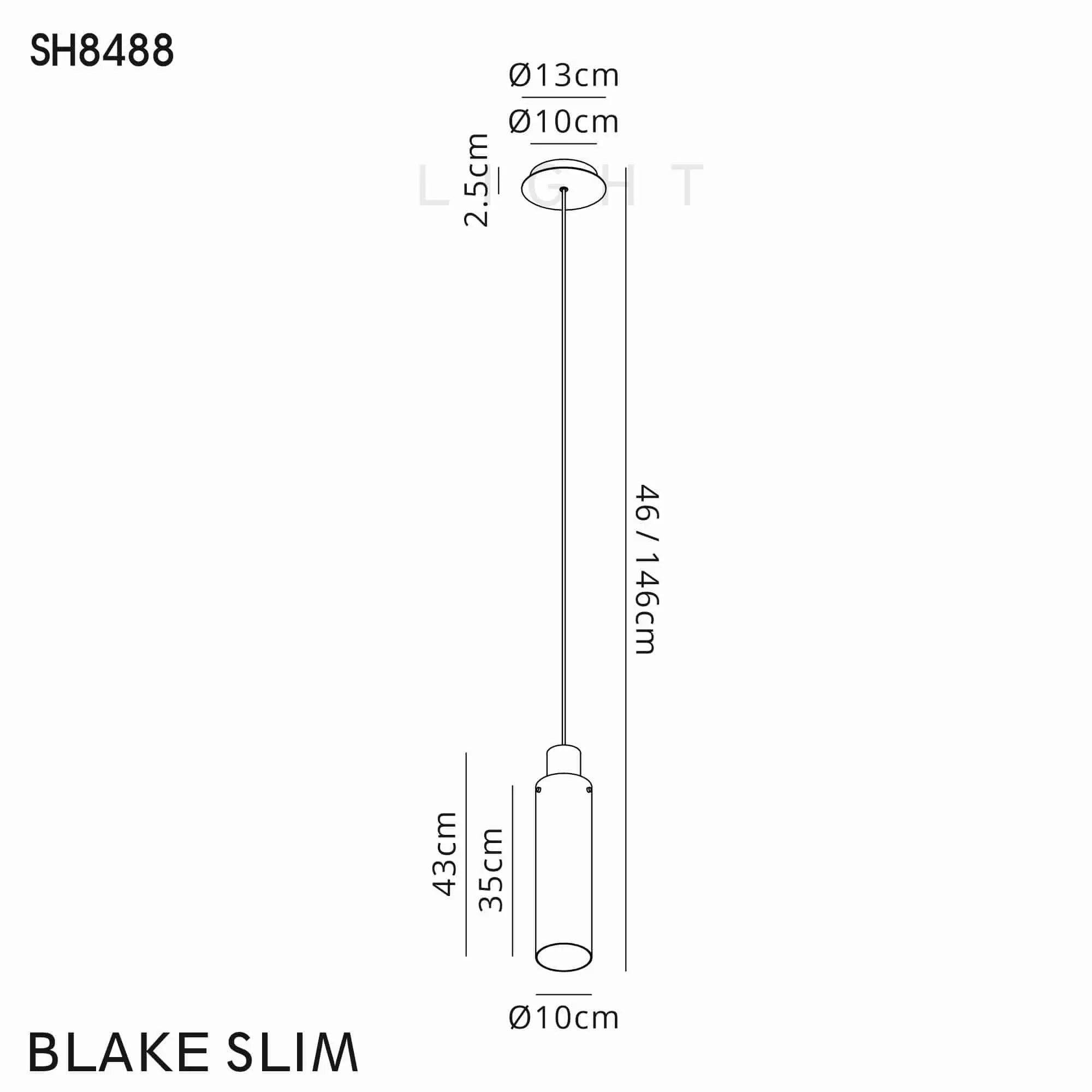 Bonni Slim 1 Light Single Adjustable Pendant Home Store Living