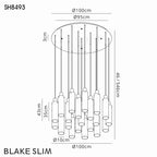 Bonni 21 Light Adjustable E27 Round Pendant Home Store Living