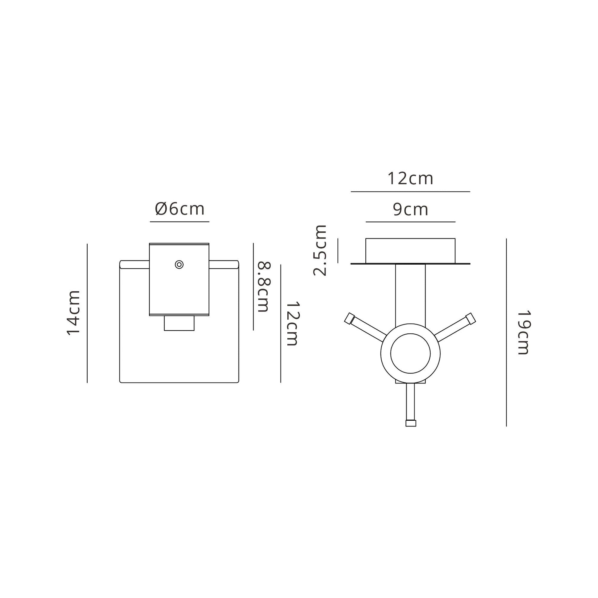 Bonni Single Switched Wall Lamp, 1 Light, E27 Home Store Living