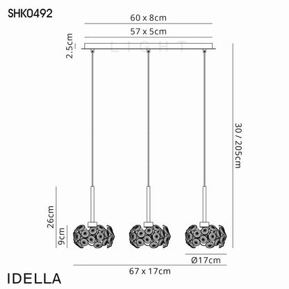 Brantley 3 Light 2m Linear Pendant Home Store Living