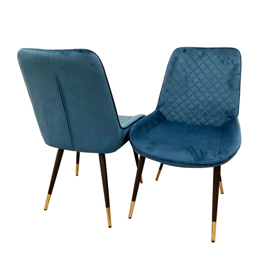 4x Luna Dining Chair in Navy Blue Home Store Living