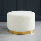 Lara Vintage Footstool and Pouffe with Gold Base LPD