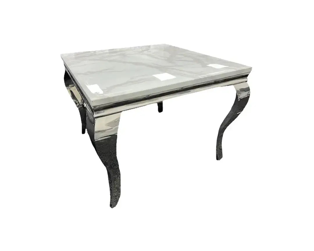 Louis Italian Marble Dining Table w/ Chrome Legs AWS